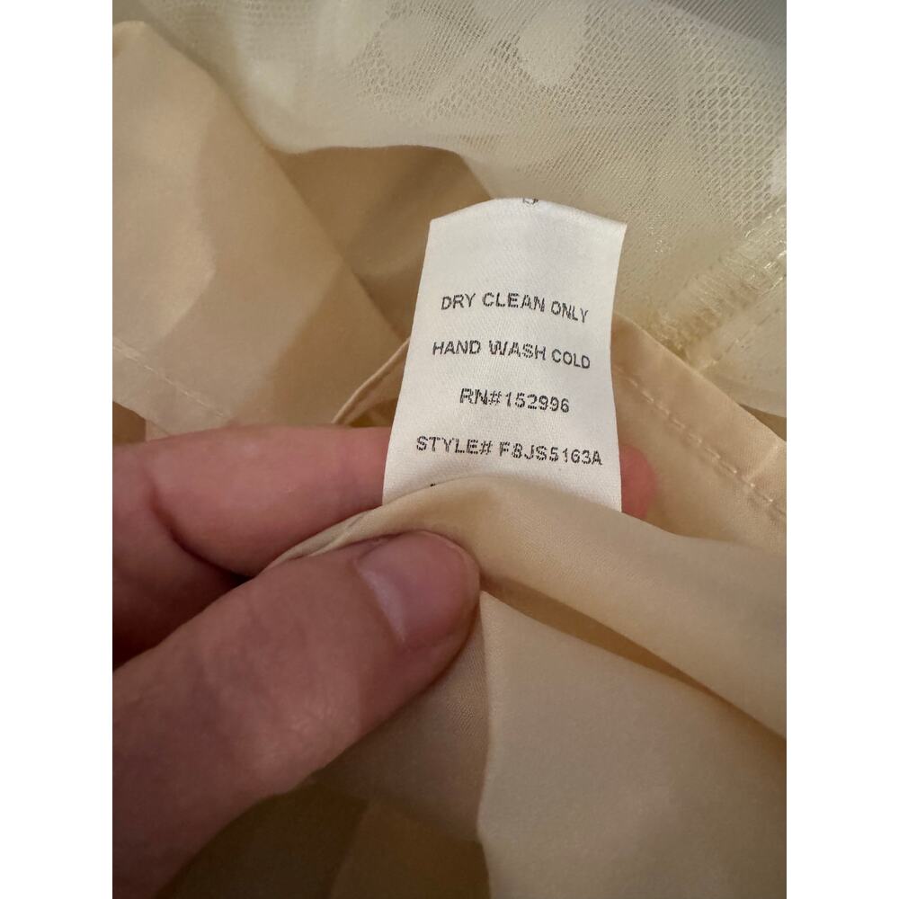 Tulip B Ivory Polka Dot Tulle Skirt Small Layered Mesh Satin Waist NEW - Picture 10 of 12